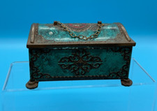 Vintage Blue Metal Box In