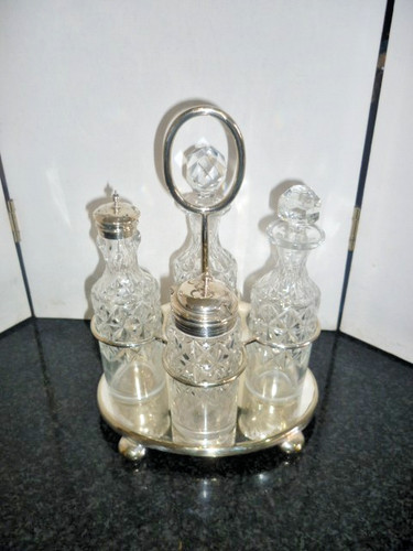 Vintage cut crystal epns - crystal,
