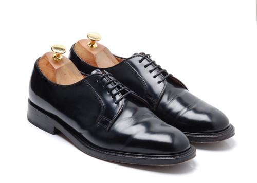 Loake black derby shoes - black,