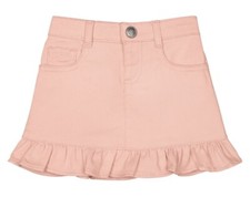 Mothercare Girls Baby Skirt Pink Denim Short Pocket frilly Hem Summer Outfit NEW