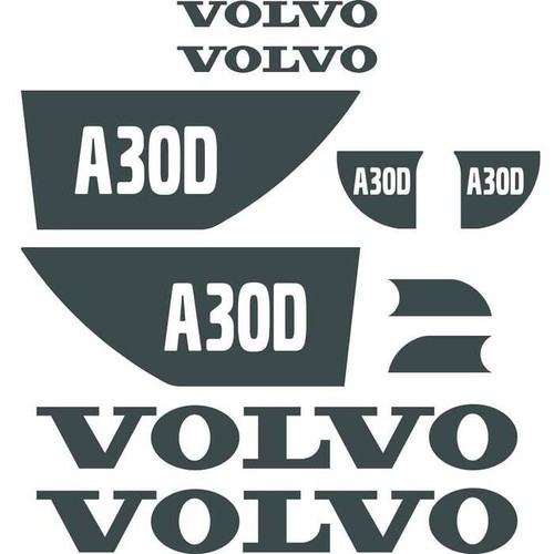 Decal sticker set volvo a30d - volvo,