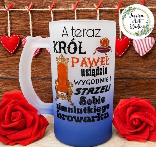 Personalised frosted beer - personalised,
