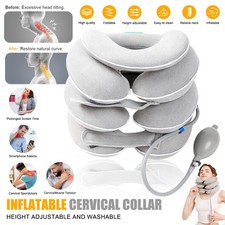 Soft Cervical Collar Neck Relief Traction Brace Support Stretcher Inflatable