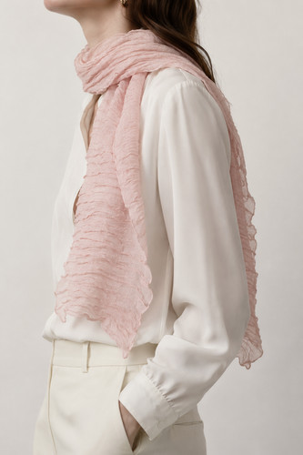 100 cashmere scarf pink - 100%, blush