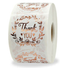 THANK YOU Stickers - Labels For Supporting My Small Business 1.5 INCH - Rose