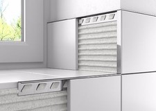 10 x Tile Trim - Straight Edge - Stainless Steel  & Chrome Effect - 