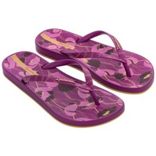 Ipanema Anatomic Nature Petal Flip Flops - Berry - UK 3 4 5 6 7 8 - Was £19.99