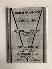 Velocette model 149 cc - velocette,