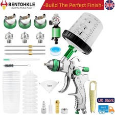 HVLP Air Paint Spray Gun Gravity Feed Car Auto Gun Kit 1.3mm 1.7mm 2.0mm Nozzles