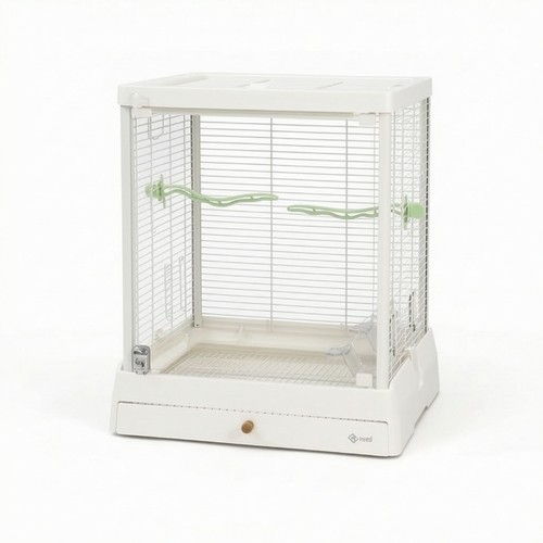 Bird cage with - bird, perches