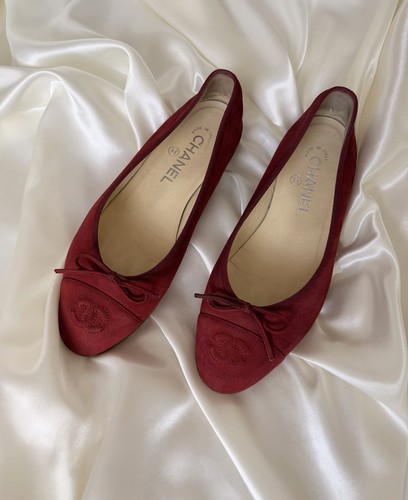 Chanel suede ballet flats - chanel,