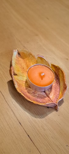 Handmade tea light holder clay - handmade,
