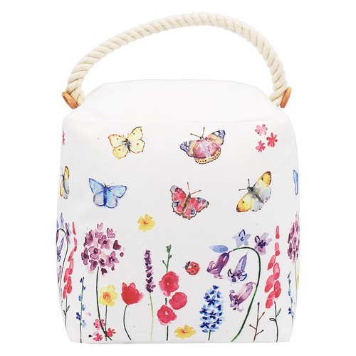 Butterfly floral fabric door - floral,
