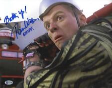 TOM WILSON SIGNED BACK TO THE FUTURE 11X14 BIFF "BATTER UP" PROOF BECKETT COA E