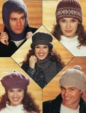 #53 LADYS MEN'S DK BALACLAVA, HATS & SCARF VINTAGE KNITTING PATTERN COPY