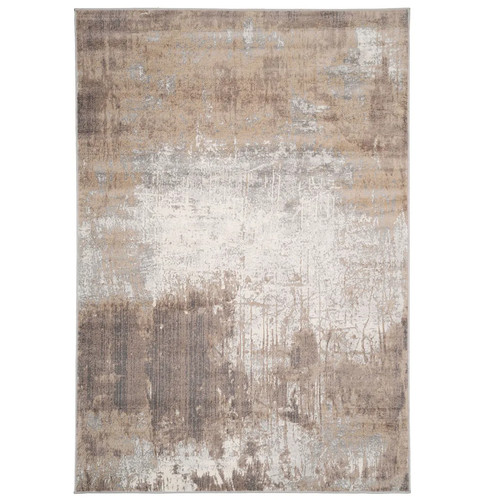 Beige grey distressed - beige, rug