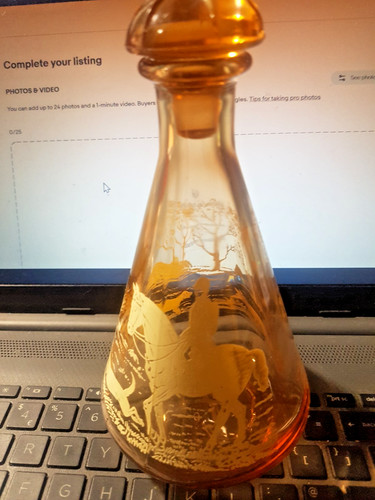 Smoked glass small decanter - glass,