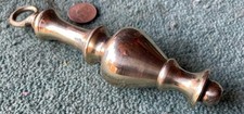 Toilet cistern pull Blinds Butlers Servants Bell c1890 Antique brass 175x44mm