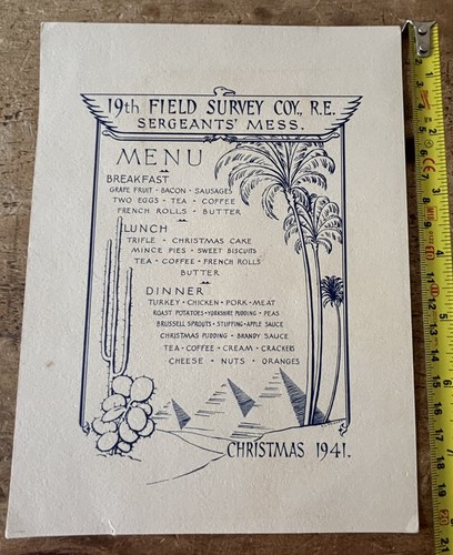 1941 christmas menu - christmas,