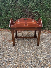Edwardian Mahogany Butler's Tray on Stand