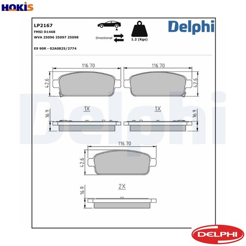 Brake pad set disc - brake,