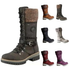 Womens Riding Biker Boots Mid