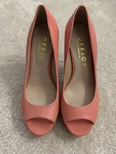 OFFICE PEACH PEEP TOE PLATFORM