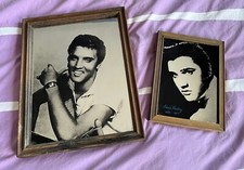 2 x Vintage ELVIS PRESLEY Wood