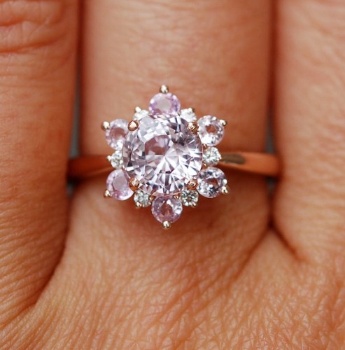 2ct round cut - pink, sapphire
