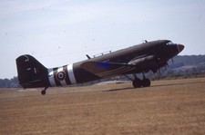 35mm Aircraft Slide Douglas C-47 Dakota G-BVOL at White Waltham in 1995
