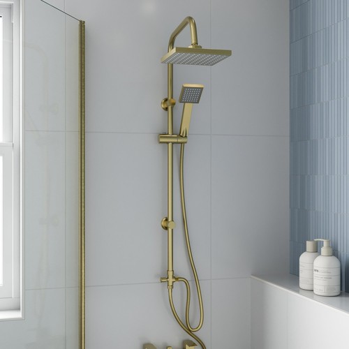 Avox square shower kit - square, single