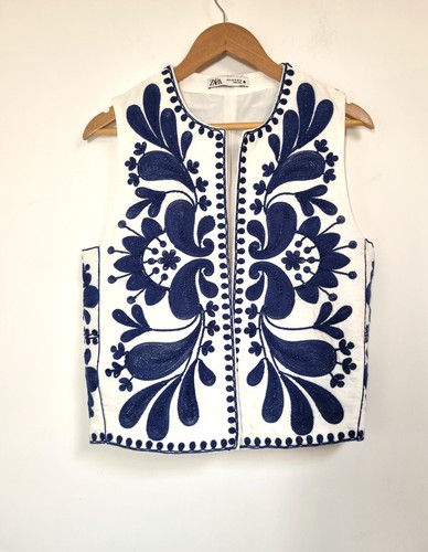 Zara embroidered waistcoat - zara,