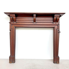 Reclaimed antique Victorian oak fireplace surround circa 1890.