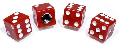 Valve caps set cube - caps, red