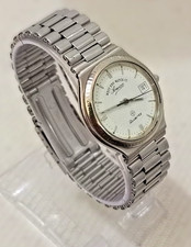 Vintage West End Watch Co Sowar Date Quartz Swiss Made Men's Watch White Dial