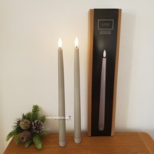 Tall Pair of Grey Led Taper