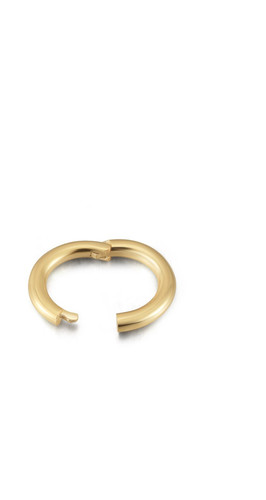 9ct gold silver sleeper hoop - silver,