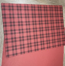 10  Red Tartan Backing card A4