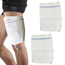 2X Catheter Leg Bag Holder Urine Bag Leg Sleeves Cover Fabric Elastic Support