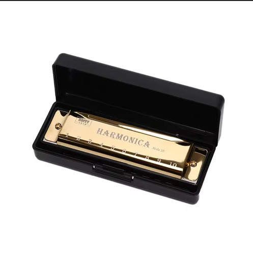 New silver swan harmonica - silver,
