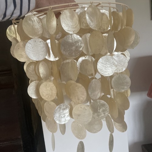 Vintage capiz shell light - capiz,