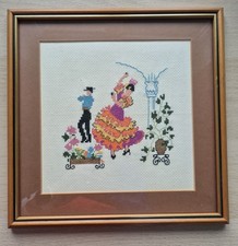 Embroidered picture. Spanish
