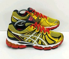 Asics Gel Nimbus 15 Trainers Yellow/Gold/Red Men's Running Trainers Rare UK 8