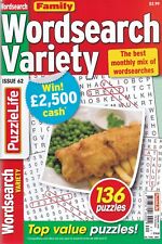 NEW, FAMILY WORDSEARCH VARIETY BOOK MAGAZINE, 136 PUZZLES ISSUE 62