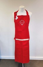 Harrods Classic Red ARDS Core Apron 100% Cotton  new with tag