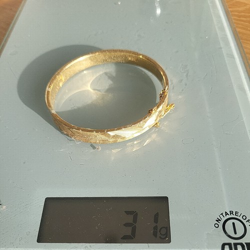 18k rgp hinged bangle - 18k,