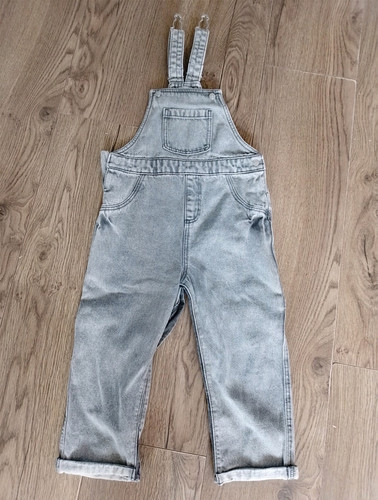 Grey denim dungarees - m&s,