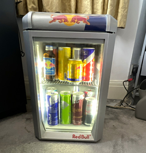Red bull glass door - red,