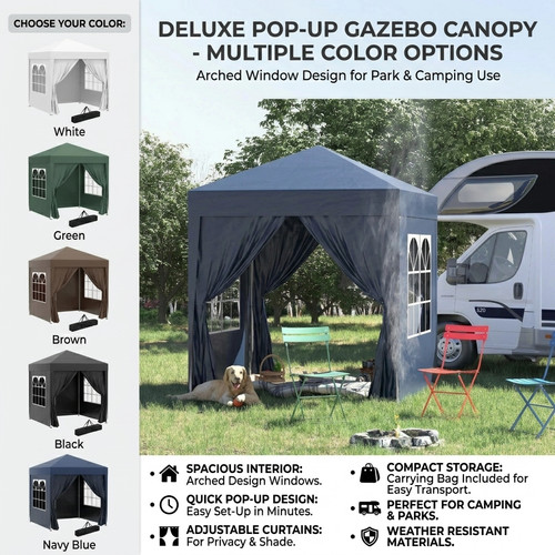 2x2m garden gazebo pop - garden, up