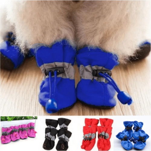 4pcs waterproof dog shoes - 4pcs,
